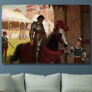 Edmund Blair Leighton: Vanquished (1884) Canvas Wall Art, Vintage Wall Art, Home Wall Decor, English Painter, Artwork Poster Print Gift (15)