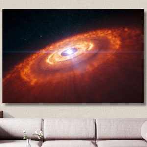 Black Hole Canvas Wall Art/Space Time Domain/Black Hole Poster/Nasa Gifts/Space Painting/Space Wall Decor/High Quality Prints/Printable/35
