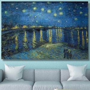 Vincent van Gogh: Starry Night (1888) Canvas Wall Art, Stary Night Poster, High Quality Print, Van Gogh Poster Gift, Van Gogh Print (38)