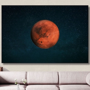 Mars Red Planet Canvas Wall Art/High Quality Print/Mars Poster/Space Wall Decor/Mars Print/Printable Planet Art/Planet Painting/NASA Gift/38