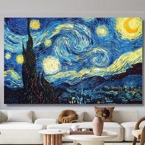 Vincent van Gogh: Starry Night (1889) Canvas Wall Art, Stary Night Poster, High Quality Print, Van Gogh Poster Gift, Van Gogh Print (37)