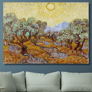 Vincent van Gogh: Olive Trees Canvas Wall Art, Olive Orchard Poster, Oil Painting, Artwork Gift, Van Gogh Poster, Flower Garden Print (29)