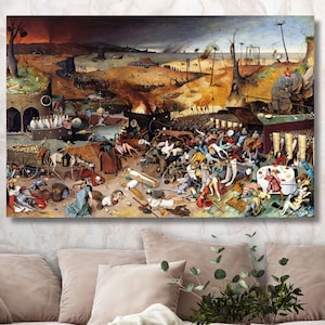 Pieter Bruegel:The Triumph of Death 1562 Canvas Wall Art High Quality Prints Artwork Poster Gift Vintage Art Home Wall Decor Reproduction 1
