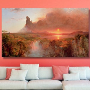 Frederic Edwin Church: Cotopaxi Canvas Wall Art, Reproduction, Fine Art Print, Artwork Poster, High Quality Print, Home Wall Decor Gift (2)