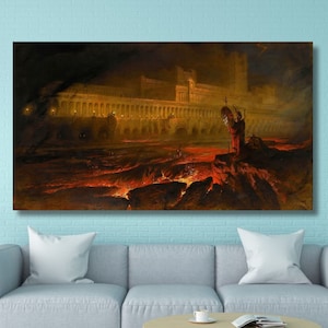 Lava Canvas John Martin/John Martin Painting/Fantastic Wall Art/Illustration Art Gifts/John Martin Artworks/Fantastic Poster Print Decors/11