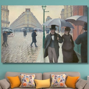 Gustave Caillebotte Paris Street; Rainy Day Canvas Wall Art/Exhibition Poster/Art Reproduction/Classic Art Print/Artwork Painting/Wall Gift1