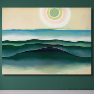 Georgia O&#39;Keeffe/Sun Water Landscape Canvas Wall Art/Georgia O&#39;Keeffe Art Prints/Georgia O&#39;keeffe Posters/Digital Artwork/Sun Water Maine/75