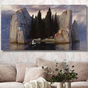 Arnold Bocklin The Isle of the Dead  Canvas Wall Art/Art for Wall Poster Print/Home Decor Gift/Canvas Painting Artwork/Reproduction Art/2