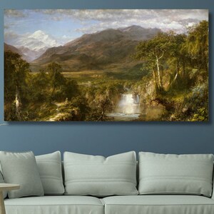 The Heart of the Andes by Frederic Edwin Church Canvas Wall Art, Reproduction, Fine Art Print, Artwork Poster, High Quality Print, Home Gift