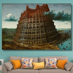 Pieter Bruegel the Elder: The "Little" Tower of Babel (1563) Canvas Art, High Quality Print, Artwork Poster Gift, Oil Painting Wall Decor 3