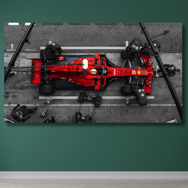 Charles Leclerc F1 Pit Stop Wall Art Formula 1 Leclerc Canvas Wall Art Charles Leclerc Poster F1 Grand Prix Ferrari Fan Gift Home Decor /26