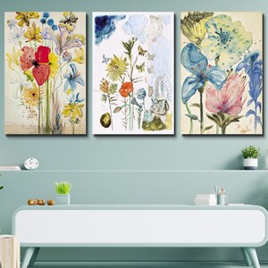 Set Of 3 salvador dali canvas salvador dali wall art flovers Canvas  art butterfly canvas wall art canvas living room wall decor canvas art4