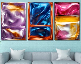 マーク ロスコ キャンバス 3 枚セット、カラフルなミックス