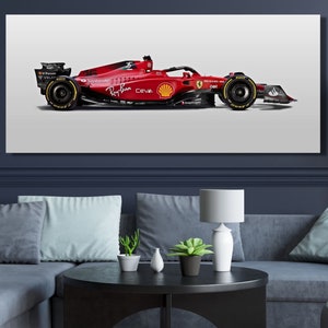 Ferrari F1 Wall Art Huge Canvas Wall Decor Man Cave Gift Formula 1 Canvas Wall Print Ferrari&#39;s Formula Car Wall Art Formula One Print/6