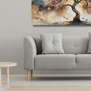 Modern Tree of Life Canvas Wall Art/Gustav Klimt Poster/Extra Large Artwork/Modern Art Print/Home Wall Decor/Wrapped or Framed Wall Art/26