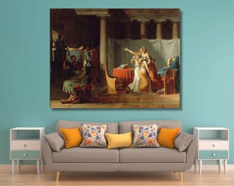 Jacques Louis David: Los lictores traen a Bruto los cuerpos de sus hijos 1789 Lienzo para pared/Antigua Roma/Obra de arte famosa/Impresión de alta calidad 5