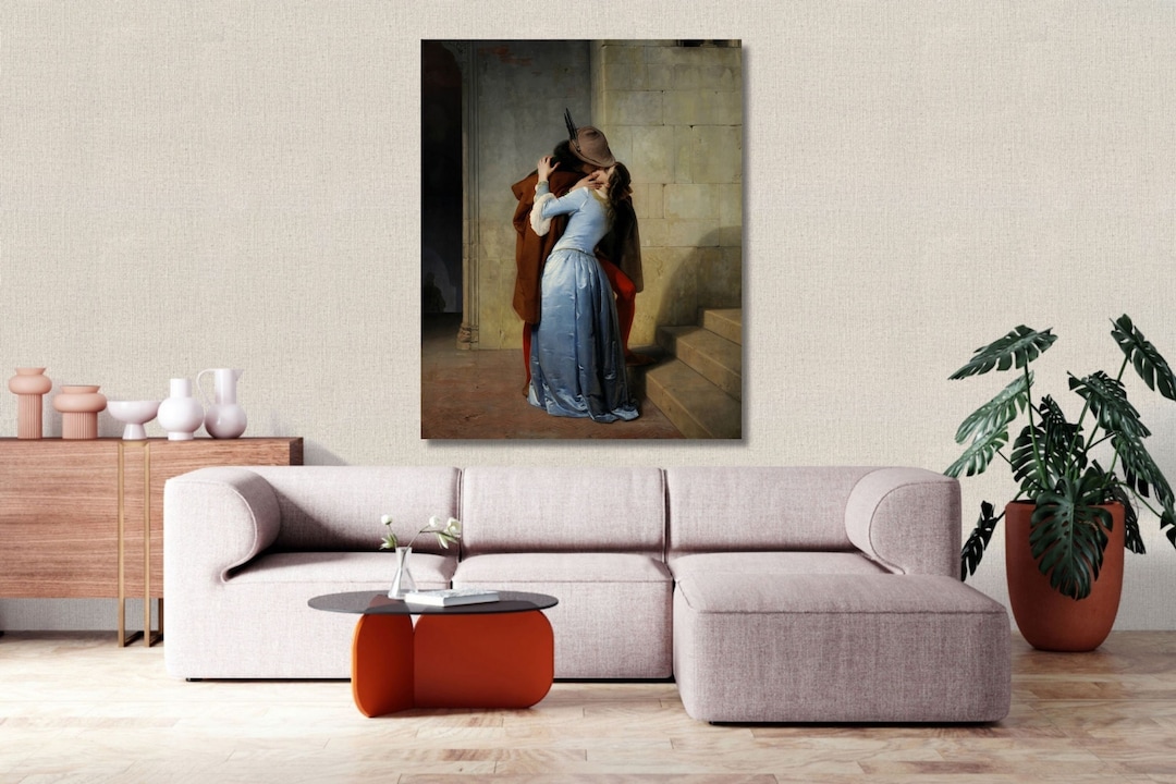 The Kiss 1859 Francesco Hayez Canvas Wall Art/brera Art - Etsy