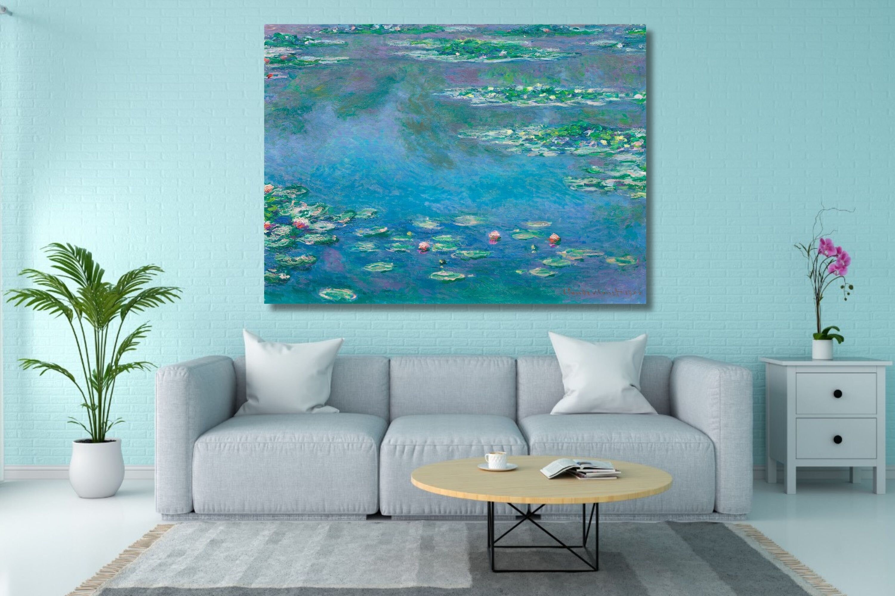 Claude Monet: Water Lilies Canvas Wall Art, Monet Painting, Artwork ...