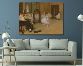 Edgar Degas: Dance Chase Canvas Wall Art, Ballerina Portrait, Dancer Painting, Ballet Dance Art Print, Ballerina Art for Girls Room, Gift 4