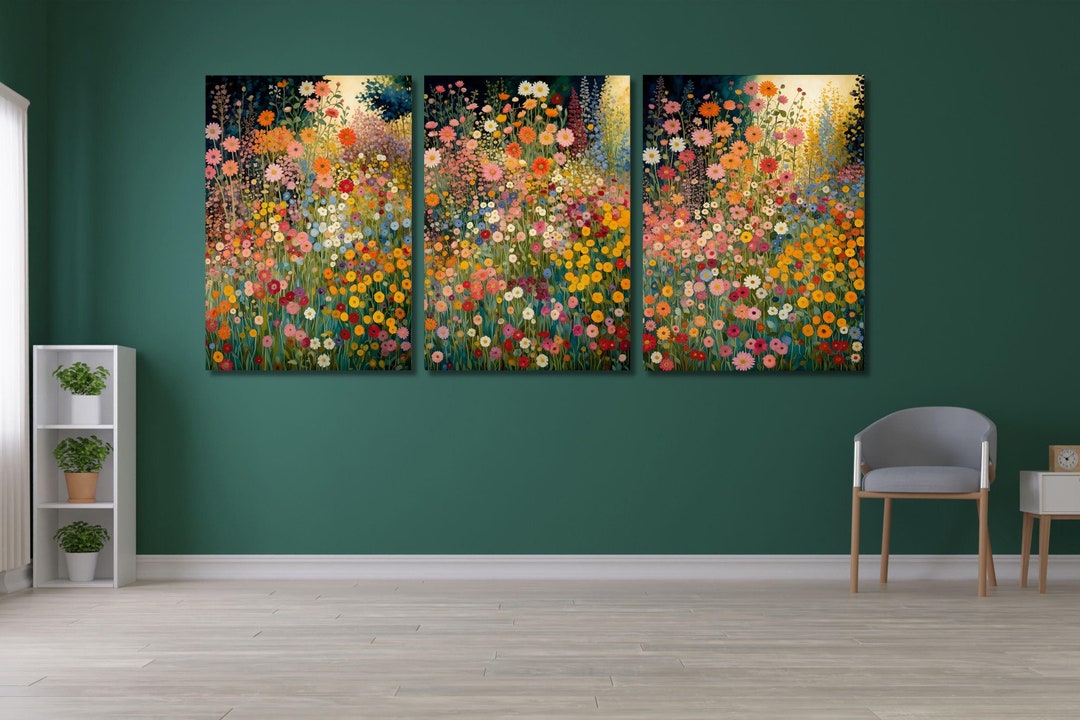 Crouching to right by Klimt 4 Split Panel Canvas Gustav Klimt the ...