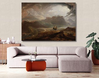 John Martin: Macbeth Canvas / Dramatic Historic Art Print / Classic Masterpiece Wall Decor Poster
