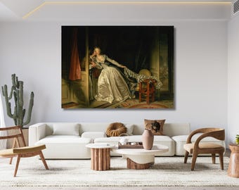 ジャン・オノレ・フラゴナール - 盗まれたキス (1760) - 絵画写真