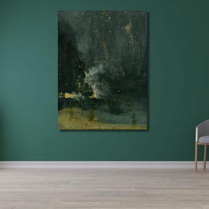 Impressão em tela Whistler Nocturne: Arte vintage de foguete em queda/2