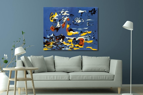 Jackson Pollock: Blue (moby Dick) 1943 Canvas Wall Art/extra Large