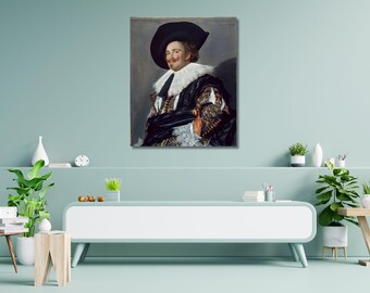 フランス・ハルス：笑う騎士 キャンバス/オランダ黄金時代の肖像画/17