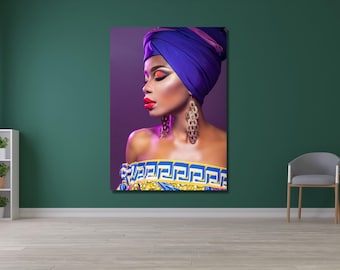 アフリカの女性のキャンバス、アフリカの少女の絵、アフリカの女性の