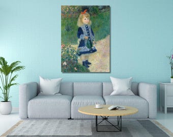 Pierre-Auguste Renoir: Ein Mädchen mit Gießkanne (1876) Leinwand / gerahmt oder gerollt Giclee Wandkunst / Renoir Gemälde / Impressionismus Druck Geschenk 5