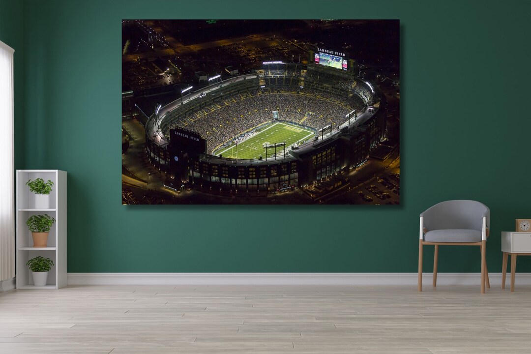 Lambeau Field Canvas Print/green Bay Packers/football Stadium Painting