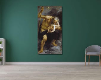 Peter Paul Rubens: Saturn Devouring His Son (1636) Canvas Wall Art/High Quality Print/Reproduction Painting/Abstract Artwork Poster Gift/3