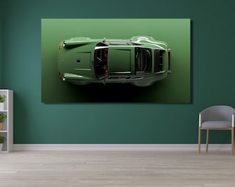 ポルシェ911キャンバスプリント、クラシックカーウォールアート/1