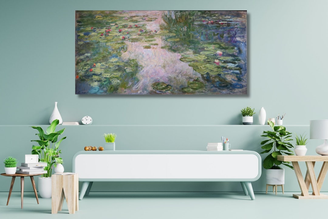 Claude Monet: Water Lilies Canvas Wall Art, Monet Painting, Artwork ...