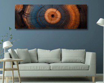 Tree Ring Canvas Wall Art/Woodcut Painting/Tree Ring Print/Wrapped or Framed Wall Art/Wood Patterns Posters/Woodblock Art/Modern Painting/6