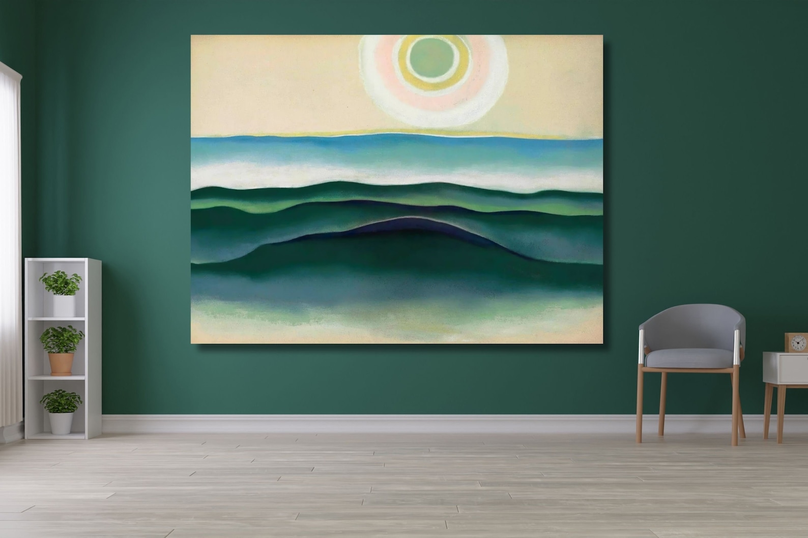 Georgia O'Keeffe/Sun Water Landscape Canvas Wall Art/Georgia O'Keeffe Art Prints/Georgia O'keeffe Posters/Digital Artwork/Sun Water Maine/75
