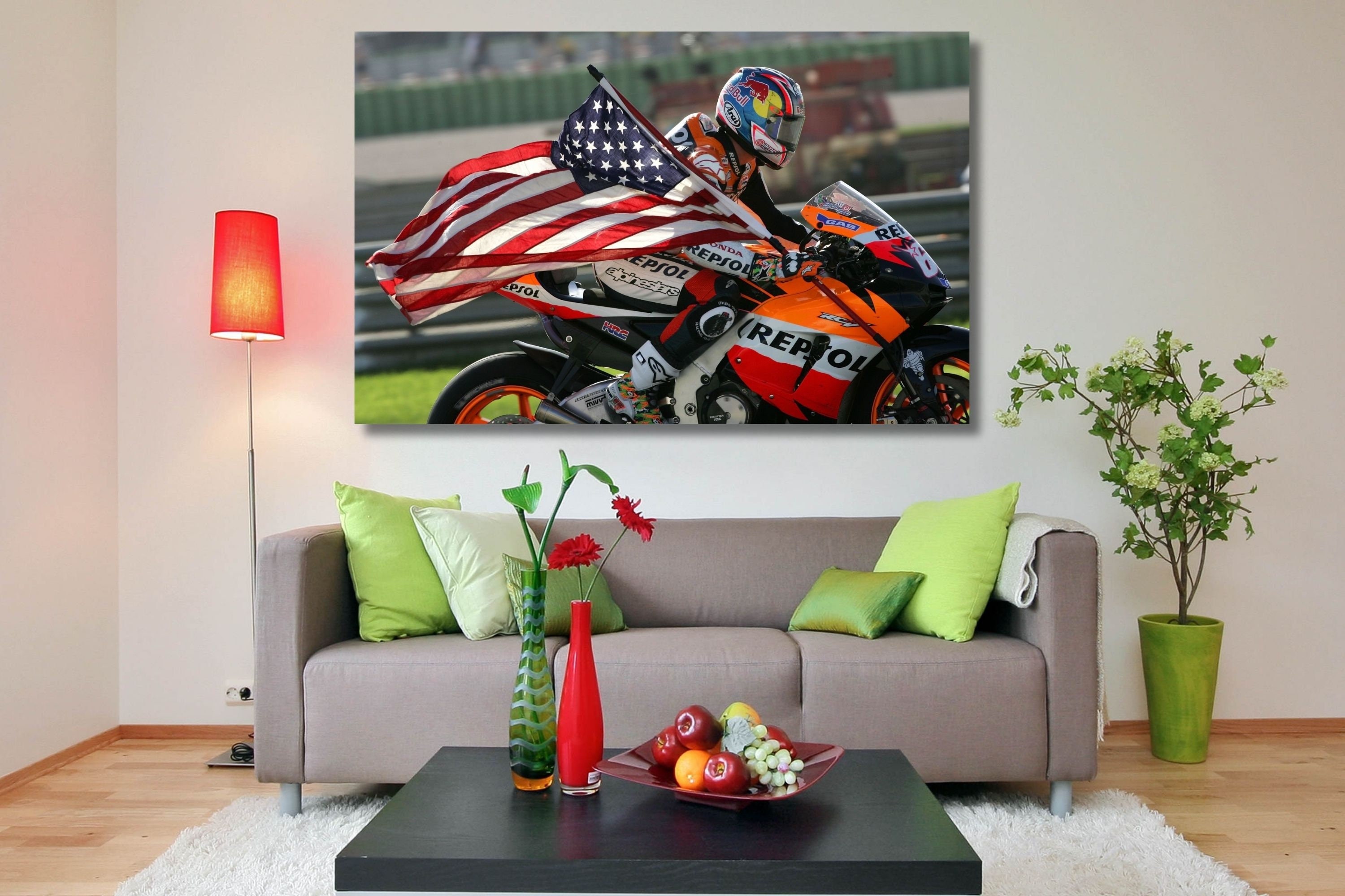 Nicky Hayden Canvas Wall Art/moto Gp Poster/moto Gp Wall Art Decor