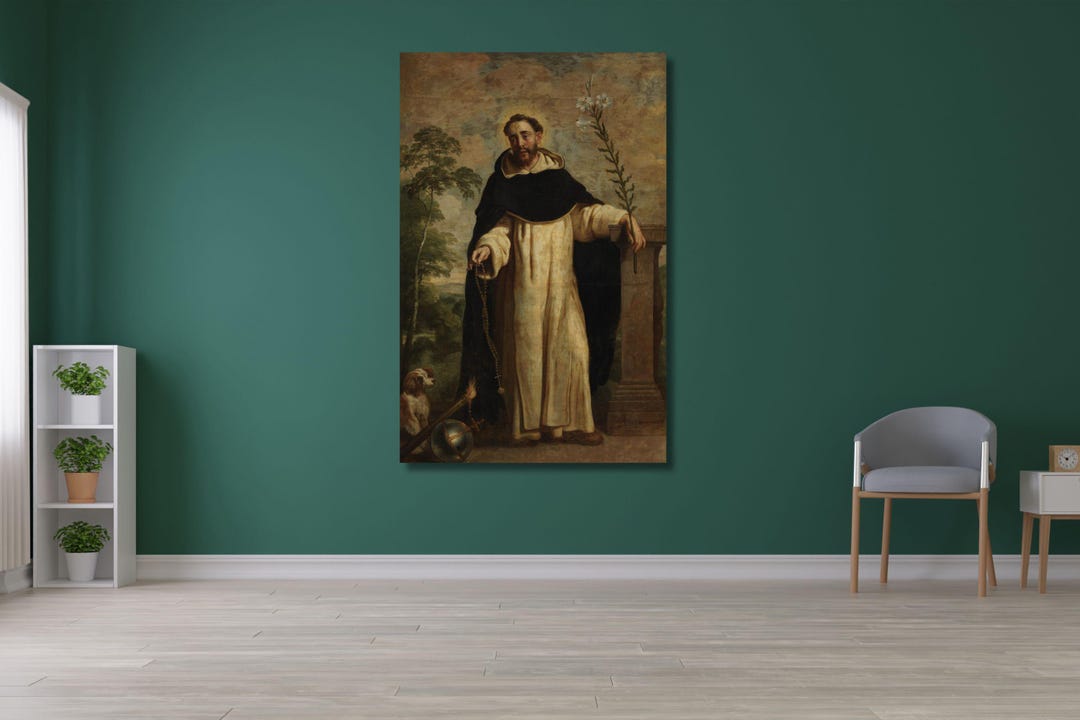 Gaspar De Crayer: Saint Dominic of Guzman (1655) Canvas Wall Art/st ...