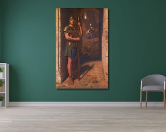 Edward John Poynter: Faithful Unto Death (1865) Canvas Wall Art/Soldier Print/Vintage Artwork/Wrapped or Framed Wall Art/Soldier Painting 2