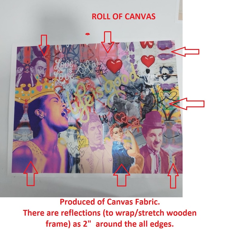 Martin Whatson Canvas/behind the Curtain/banksy Wall Art/urban Style