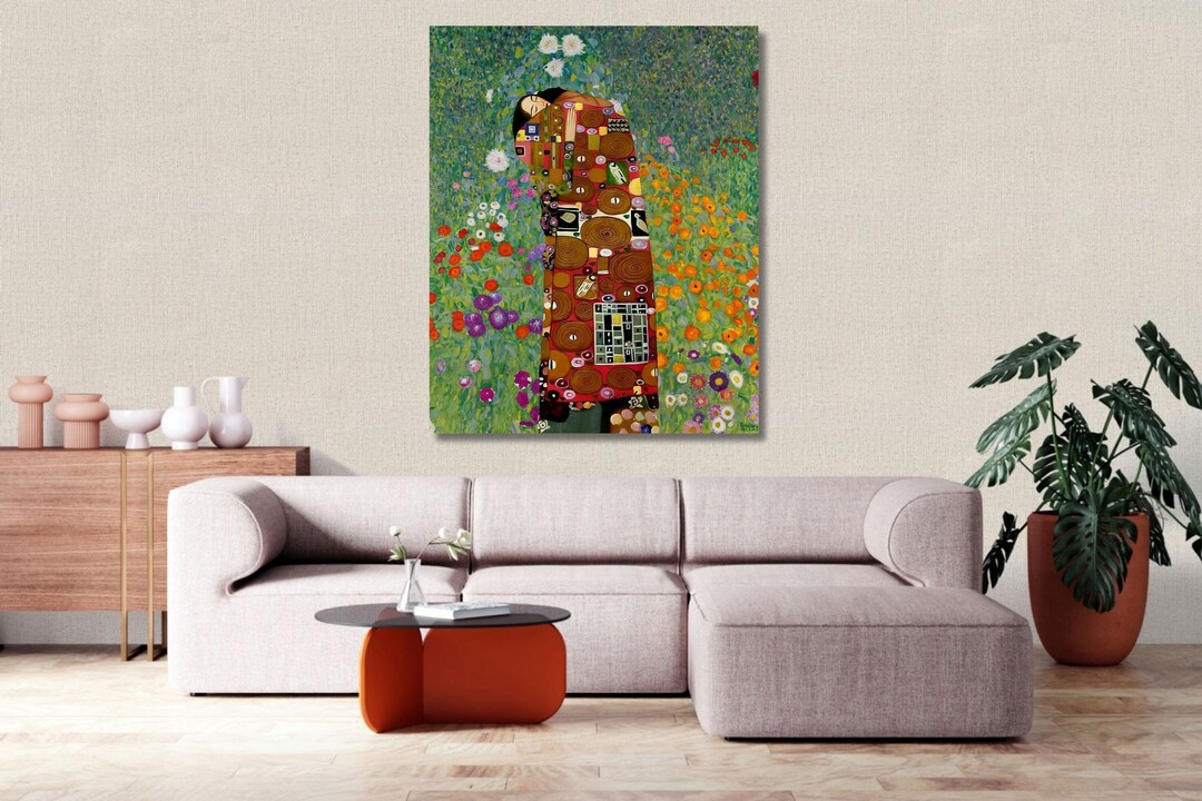 The Hug Gustav Klimt/embrace Canvas Wall Art/klimt Lovers/gustav Klimt ...