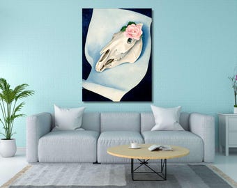 Georgia O'Keeffe Pferdeschädel Leinwanddruck: Southwest Decor/29