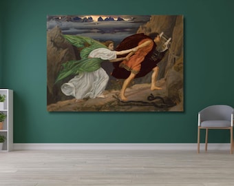 Edward John Poynter: Orpheus and Eurydice Canvas / Mythology Wall Art Classic Painting Home Decor Print/4