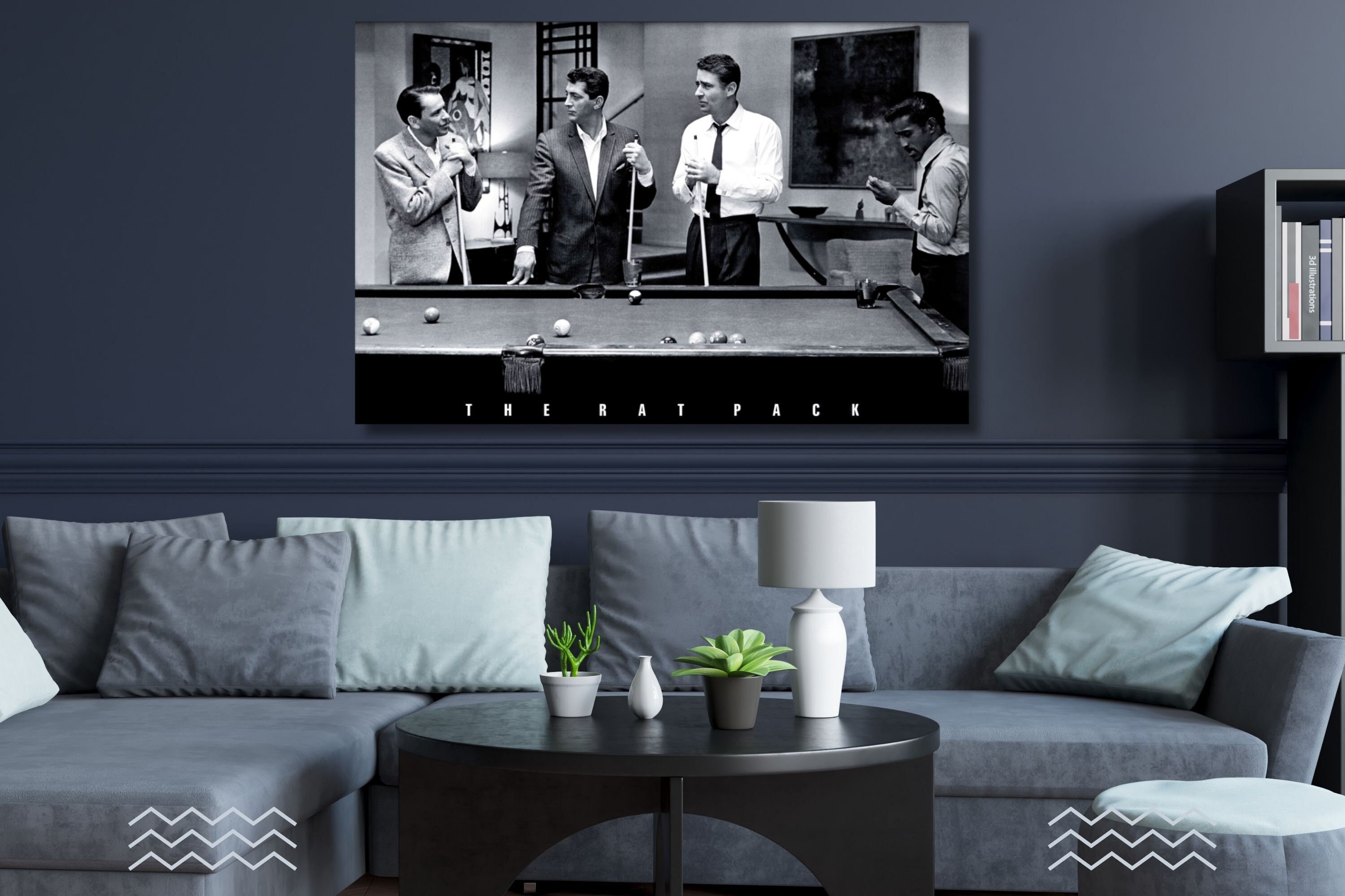 The Rat Pack Canvas Wall Art/dean Martin/sammy Davis Jr/frank Sinatra