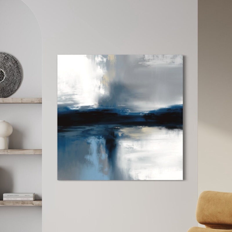 Blue White Wall Art Etsy