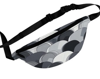 Grey Fanny Pack, Zippered Fanny Pack with Inside Divider, Waist Bag, Hip Bag, Fanny Pack for Festivals, Fanny Pack Gift