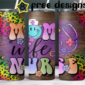 Nurse Life Tumbler Design, 20 oz Skinny Tumbler Wrap, Nurse Sublimation Design, Nurse Digital Download, PNG Digital, Nurse Gift