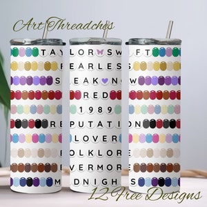 Eras Tour 20 oz Skinny Tumbler Sublimation Design Digital Download PNG Instant Digital Only, Swifties