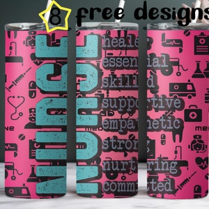 Nurse Definition, 20 oz Skinny Tumbler Wrap, Nurse Sublimation Design, Nurse Digital Download, PNG Digital, Nurse Gift